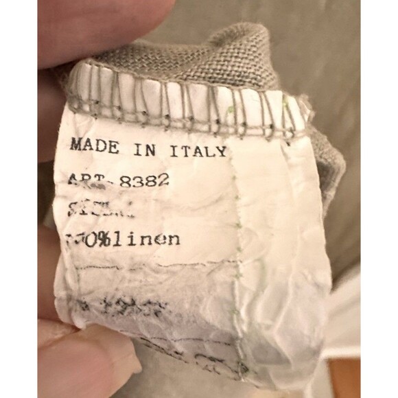 Laura Gotti Womens Linen Maxi Dress Sleeveless Slit Lightweight Sand Size Large - Picture 3 of 5